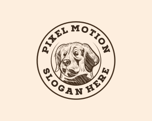 Vintage Dog Animal logo design