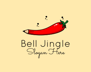 Chili Pepper Pencil  logo design