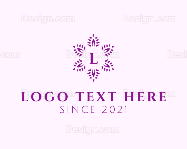 Purple Leaf Wreath Logo