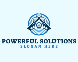 Pressure Washer Housekeeping logo design