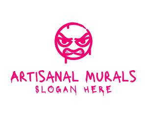 Angry Graffiti Emoji logo design