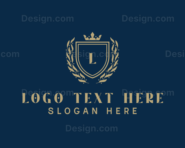 Royal Shield Ornamental Wreath Logo