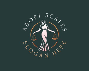 Female Law Scales logo design