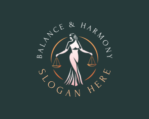 Female Law Scales logo design