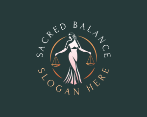 Female Law Scales logo design