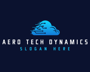 Cloud Tech Circuit logo design