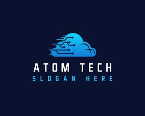 Cloud Tech Circuit logo design