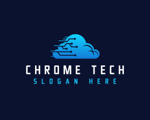 Cloud Tech Circuit logo design