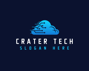 Cloud Tech Circuit logo design