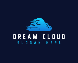 Cloud Tech Circuit logo design