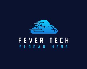 Cloud Tech Circuit logo design