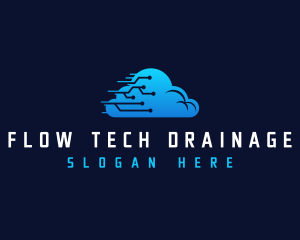 Cloud Tech Circuit logo design