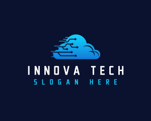 Cloud Tech Circuit logo design