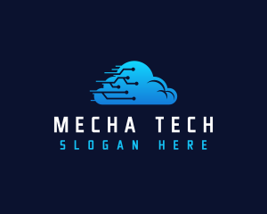 Cloud Tech Circuit logo design