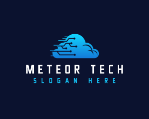 Cloud Tech Circuit logo design