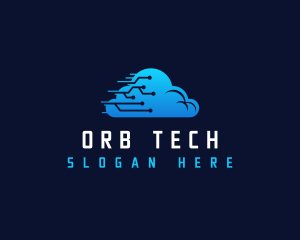 Cloud Tech Circuit logo design