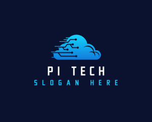 Cloud Tech Circuit logo design