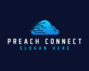 Cloud Tech Circuit logo design