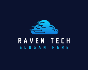 Cloud Tech Circuit logo design