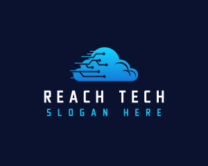 Cloud Tech Circuit logo design