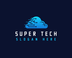 Cloud Tech Circuit logo design