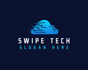 Cloud Tech Circuit logo design