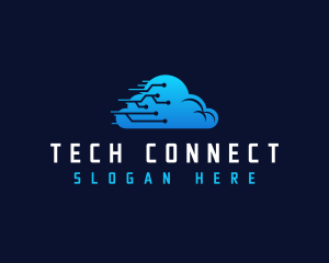 Cloud Tech Circuit logo design