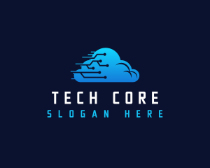 Cloud Tech Circuit logo design