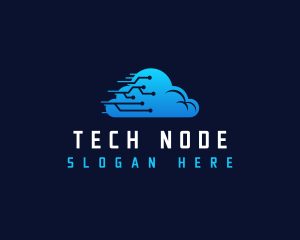 Cloud Tech Circuit logo design