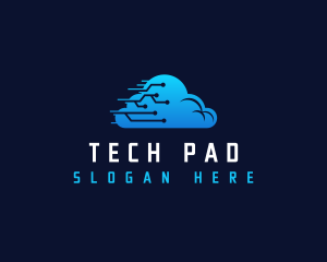 Cloud Tech Circuit logo design