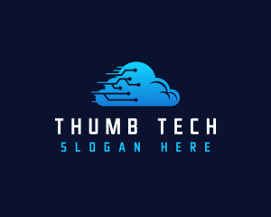 Cloud Tech Circuit logo design