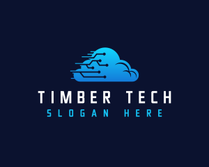 Cloud Tech Circuit logo design