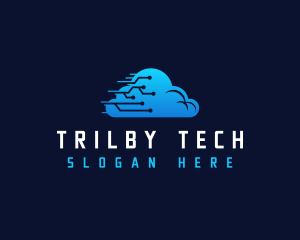 Cloud Tech Circuit logo design