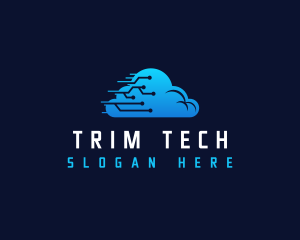 Cloud Tech Circuit logo design