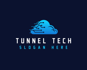 Cloud Tech Circuit logo design