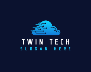 Cloud Tech Circuit logo design