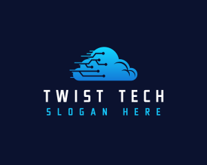 Cloud Tech Circuit logo design