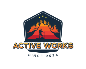 Outdoor Mountaineer Trek logo design