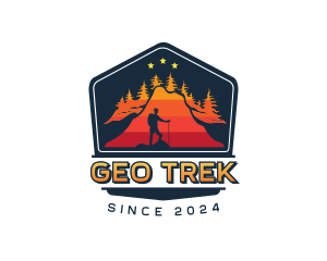 Outdoor Mountaineer Trek logo design