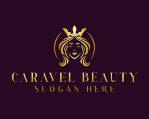 Crown Woman Beauty logo design