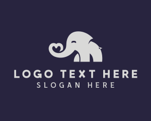 Elephant Zoo Animal Logo