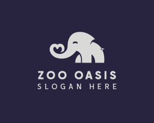 Elephant Zoo Animal logo design