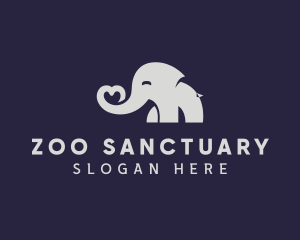 Elephant Zoo Animal logo design