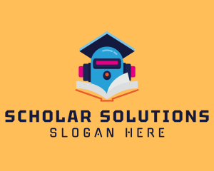 Scholar Robot Book logo design