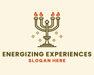 Religious Jewish Menorah logo