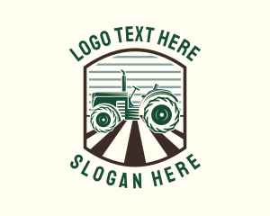 Retro Farm Tractor logo