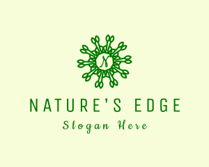 Nature Flower Spa logo design