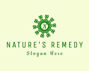 Nature Flower Spa logo design