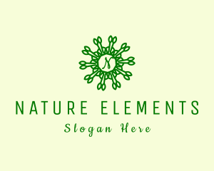 Nature Flower Spa logo design