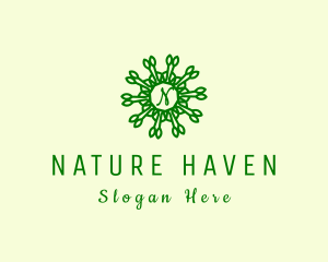 Nature Flower Spa logo design